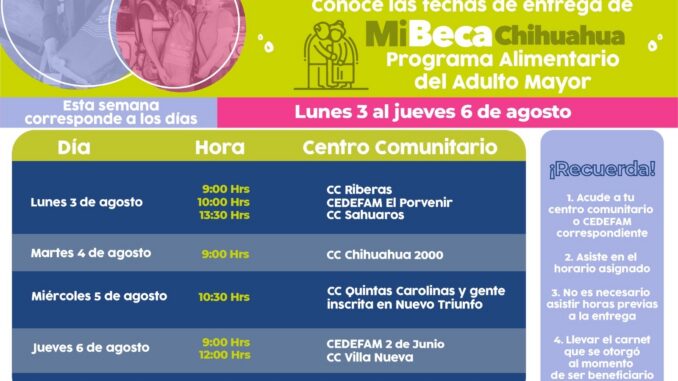 Si eres beneficiario del PAAM, Municipio informa a dónde acudir por sus apoyos esta semana