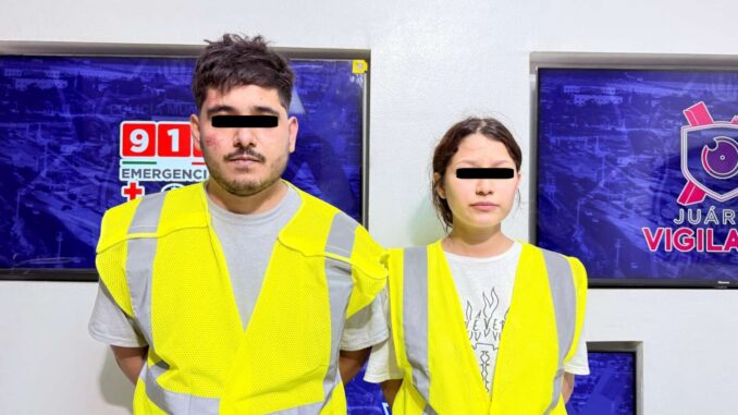 Detienen a pareja con 10 kilos de mariguana