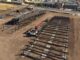Trabaja Municipio en la fabricación del arco que sostendrá la gaza de incorporación