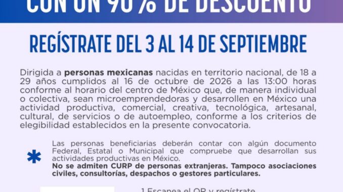 Convocan SIDE e IMPI a jóvenes microemprendedores a registrar su marca con 90 por ciento de descuento