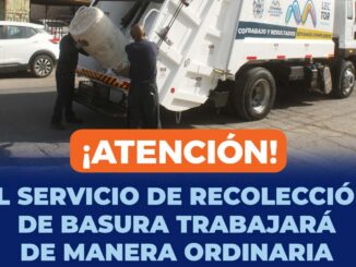 Recolección habitacional trabajará de forma regular el 15 y 16 de septiembre