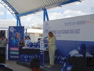 Maru Campos da el banderazo al ciclo escolar 2026-2027 en Chihuahua