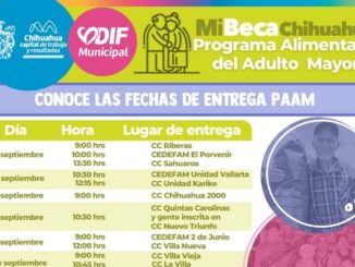 Consulta el calendario de septiembre de la entrega del PAAM: DIF Municipal