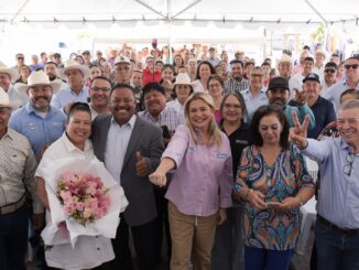 Maru Campos continúa la Ruta Chihuahua en la región centro-sur donde arrancó diversas obras