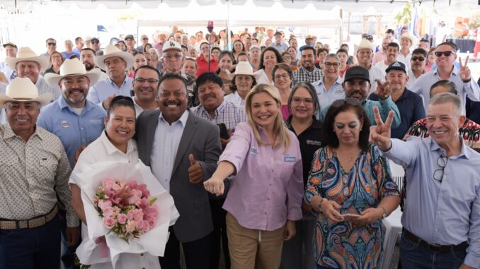 Maru Campos continúa la Ruta Chihuahua en la región centro-sur donde arrancó diversas obras
