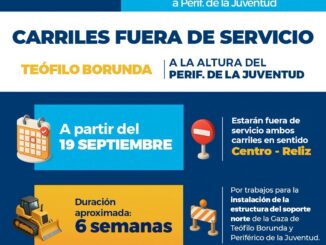 ¡Recuerda! Habrá carriles fuera de servicio en la Teófilo Borunda en sentido Centro-Reliz por obras de Gaza