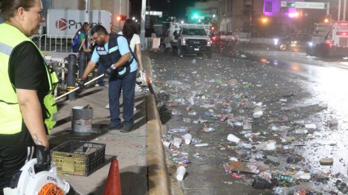 Retira Gobierno Municipal 14.5 toneladas de basura en operativo de limpieza por festejos patrios