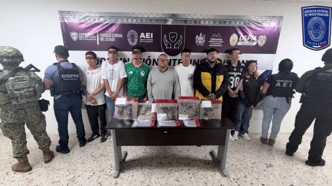 Presentan a los 8 detenidos tras homicidio en la colonia Lealtad II