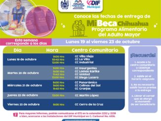 Conoce las fechas de entrega del programa alimentario Mi Beca Chihuahua para personas adultas mayores