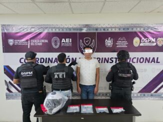 Presentan a presunto involucrado en el homicidio registrado en Fashion Mall