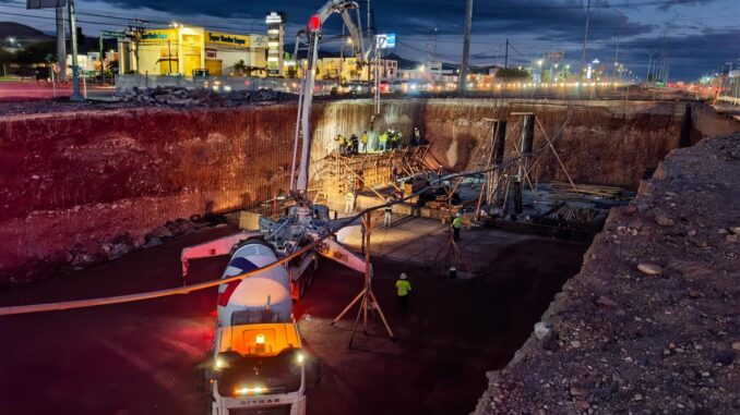  Realiza SCOP colados de cimentación en el Paso Inferior Los Arcos