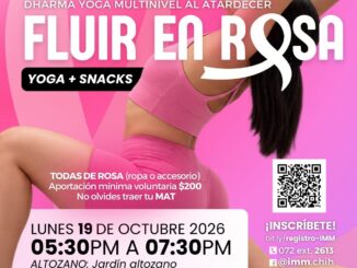 Invita Municipio a “Fluir en Rosa”, una tarde de yoga y solidaridad en prevención del cáncer de mama
