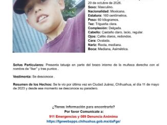 Buscan a Víctor Manuel González Granillo, desaparecido desde 2023