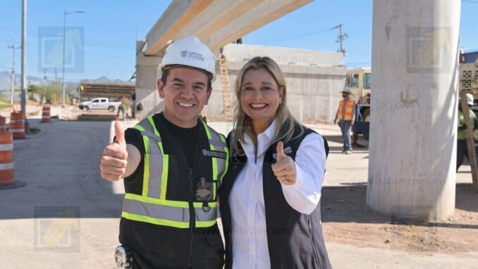 Supervisa Maru Campos obras viales en Chihuahua