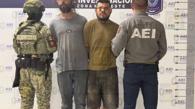 DETIENE AEI NOROESTE A DOS MASCULINOS POR POSESIÓN CARTUCHOS ÚTILES Y DROGA EN GALEANA