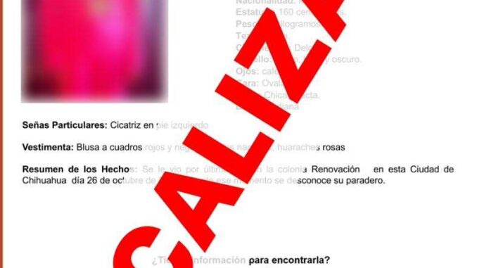 Localiza FEM a menor de 12 años con reporte de ausencia